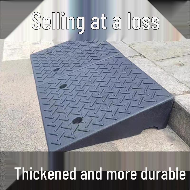 Curb and Threshold Ramp Mat - Rubber Slope for Home or Car Use