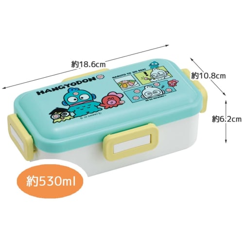 Skater Bento Box 530ml Antibacterial Fluffy Dome Lid For Women Made In Japan Sanrio Hangyodon Comic PFLB6AG
