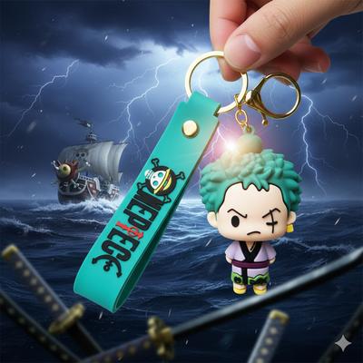 Schlüsselanhänger One Piece Zoro One Piece Zoro Manga Kinder-Schlüsselanhänger für Rucksack, Schlüssel 7 cm