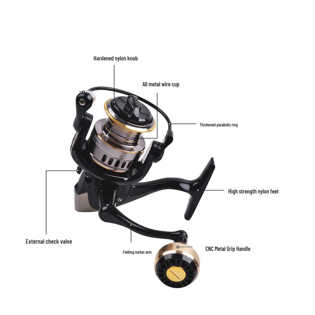 All-Metal Long Cast Sea Fishing Reel with Metal Spool