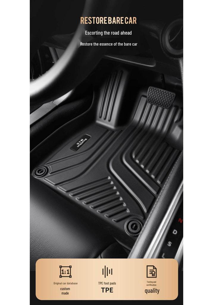 TPE Car Floor Mats for Buick LaCrosse 09-25 Models - Double Layer, Half-Surround, Luxury Starry Sky Design.