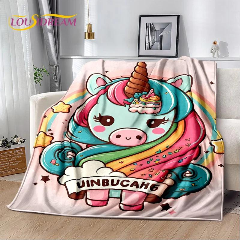HD Unicorn Cartoon Cute 3D Dream Girl Blanket,Soft Throw Blanket for Home Bedroom Bed Sofa Picnic Travel Office Cover Child Gift