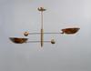 Mid Century Modern Sputnik Chandelier Antique Brass Stilnovo Style Ceiling Light Fixture Custom Hanging Lamp