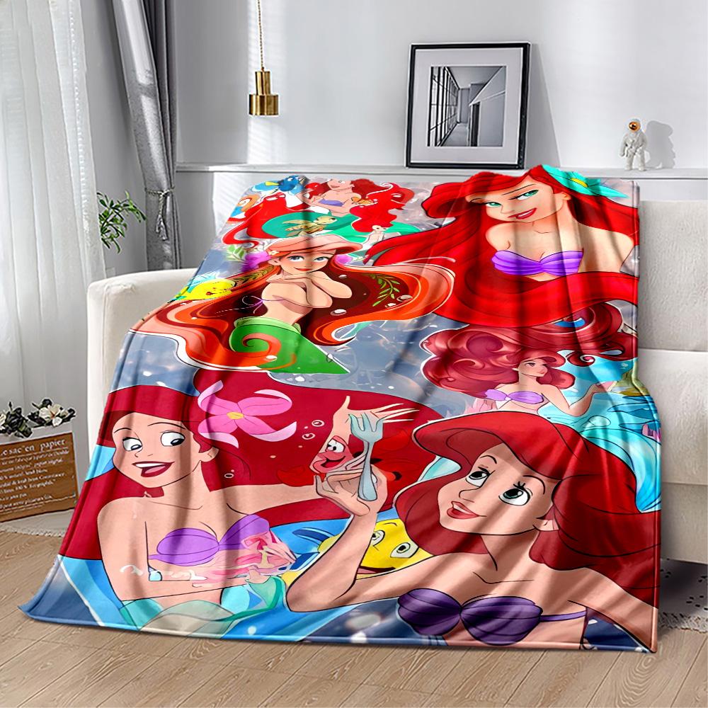 Underwater Mermaid Adventure Flannel Blanket-Soft and Suitable for Sofas,Beds,Offices,Travel,All Seasons,Great Gift for Holidays and Birthdays.