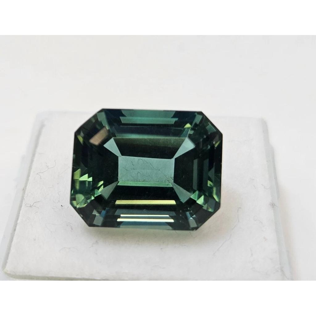 Natural Teal Blue Tourmaline 9+ Ct Emerald Cut Stunning Loose Gemstone
