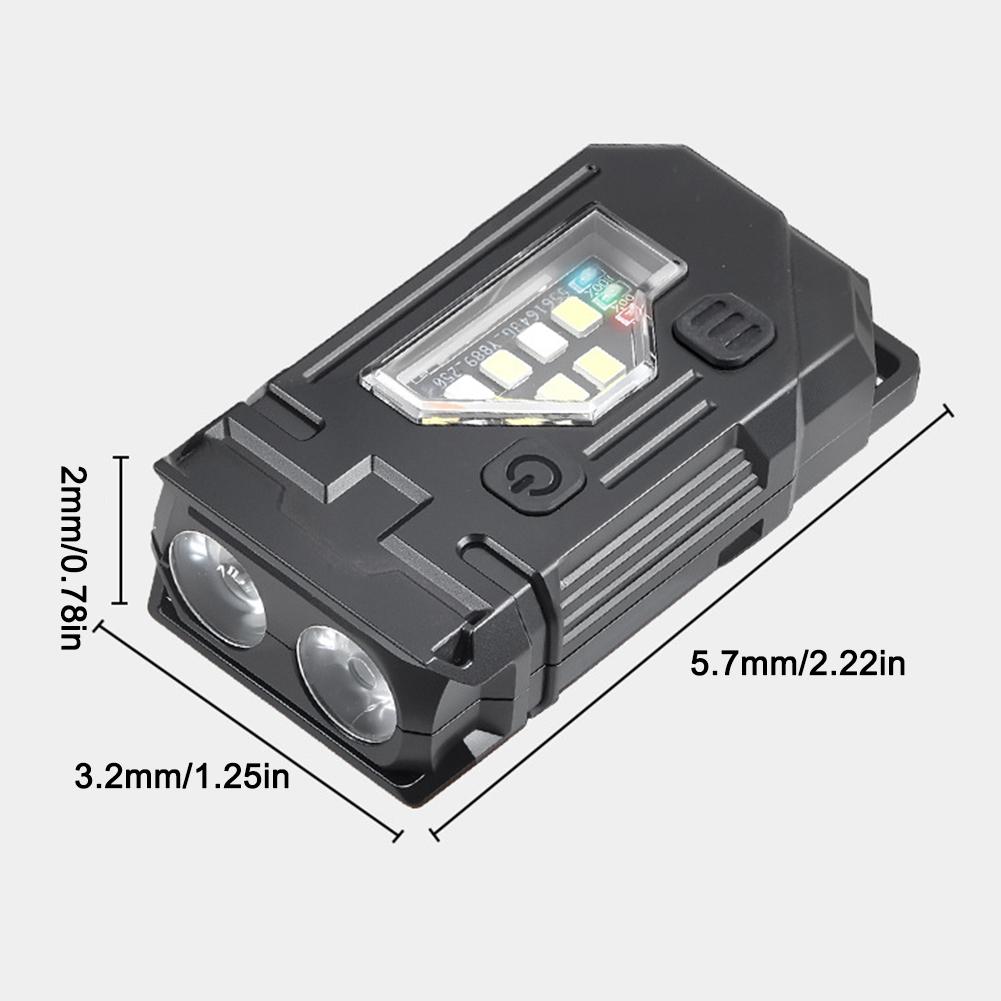 Mini Keychain COB Flashlight 8 Lighting Mode Rechargeable Magnetic Torch Light Super Bright Lamp For Outdoor/Fishing