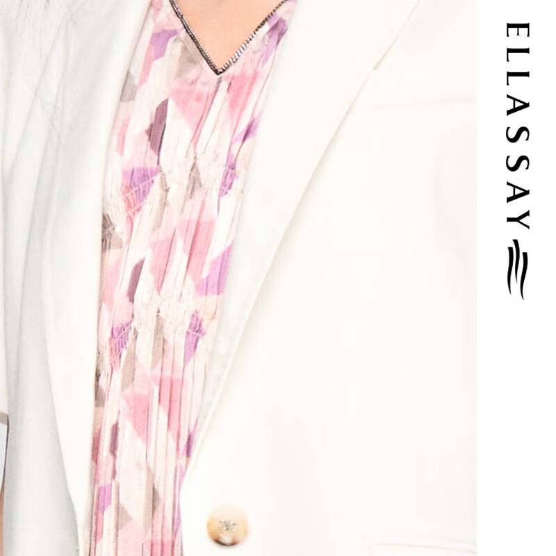 ELLASSAY Women's Comfortable One-Button Relaxed Fit Short Sleeve Blazer