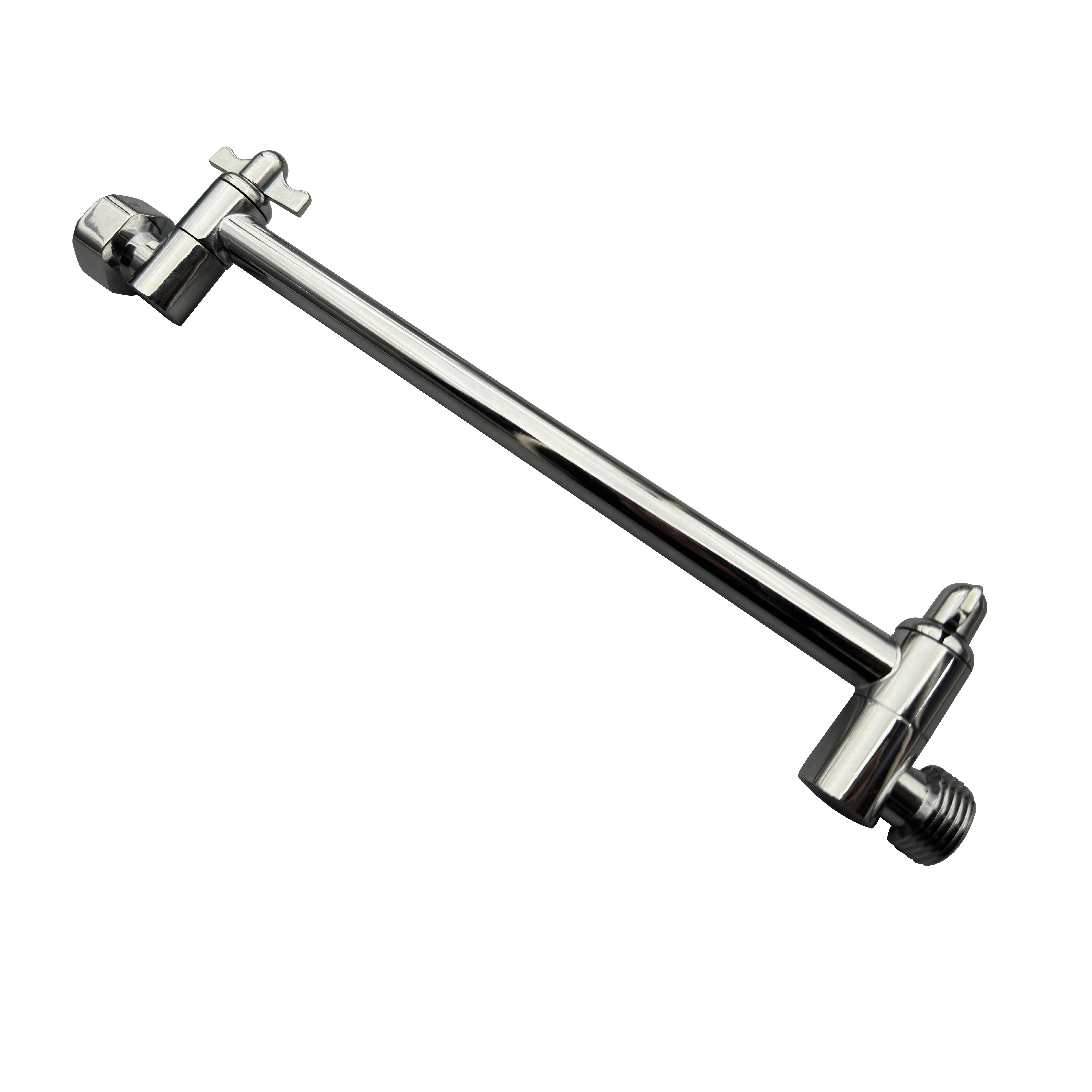 Bourdillat 11Inch Adjustable Shower Arm Universal Connection Solid Shower Adjustable Angle Anti-leak Shower Extension Arm