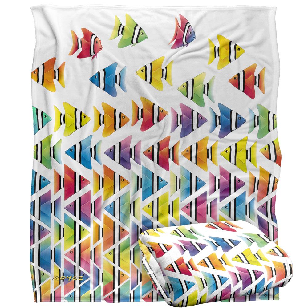 Royce McClure Silky Zig Zag Tropical Fish Supersoft Blanket