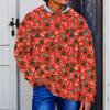 Men's Christmas Print Knit Crewneck Sweater for Fall and Winter Holiday