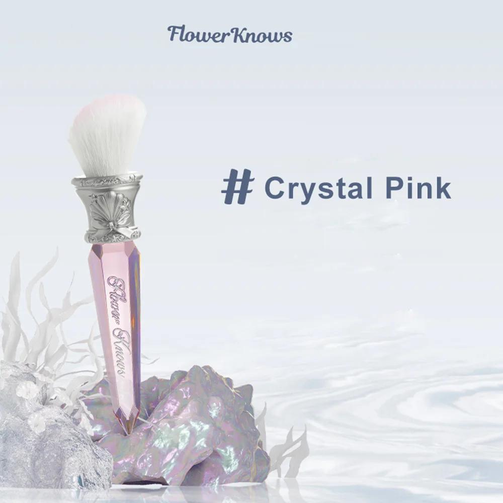 Flower Knows Shell's Jewel Angled Blush Brush Crystal Handle Contour Highlight Brush