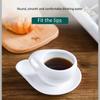 High-Appearance Creative Wholesale Ceramic Coffee Cup and Saucer Set Minimalist Pure White Tableware for Home Office Use - Perfe