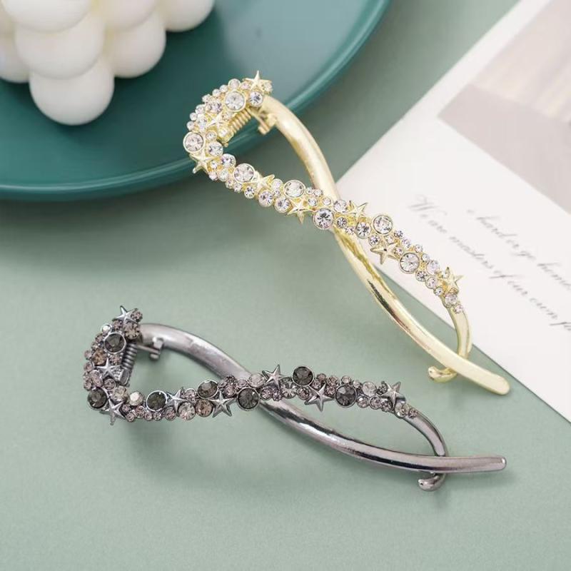 Metal  Banana Clip Hairpins Frog Buckle Ponytail Hair Clips Irregular Hair Clip Headdress Hair Accessories
