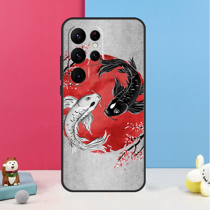 Koi Fish Yin Yang Case For Samsung Galaxy S26 S25 Ultra S20 S21 S22 S23 S24 Plus S10 S25 FE Back Cover Shell