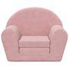 vidaXL Schlafsofa für Kinder Rosa Weich Plüsch