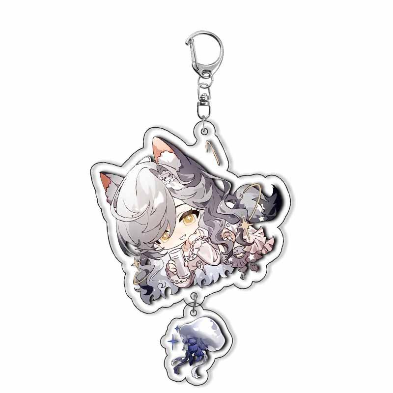 Reverzní hra:1999 Akrylový přívěsek na klíče Kreslené doplňky Viltin Lilya Medicine Druvis III Bkornblume Kroužek na klíče Dárky