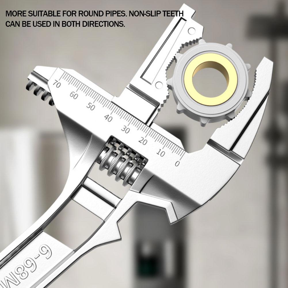 6-68mm Universal Repair Set Bathroom Hand Tools Large Opening Pipe Wrench Nut Key Universal Wrench Home Repair Tool Wrench