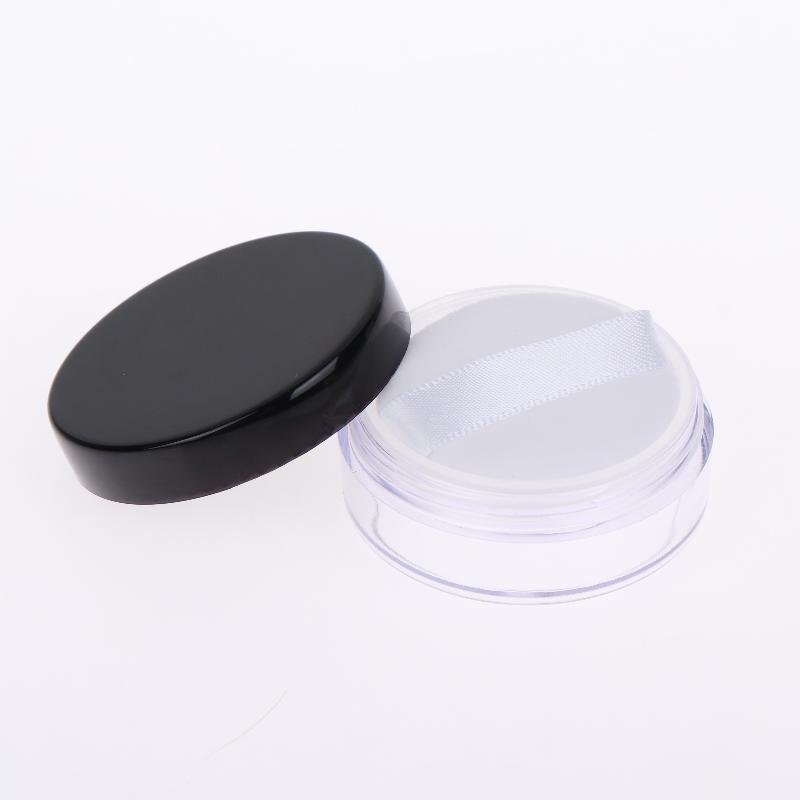 1Pcs Empty Loose Powder Pot With Sieve And Powder Puff Portable 5G Plastic Powder Box Travel Makeup Jar Sifter Container