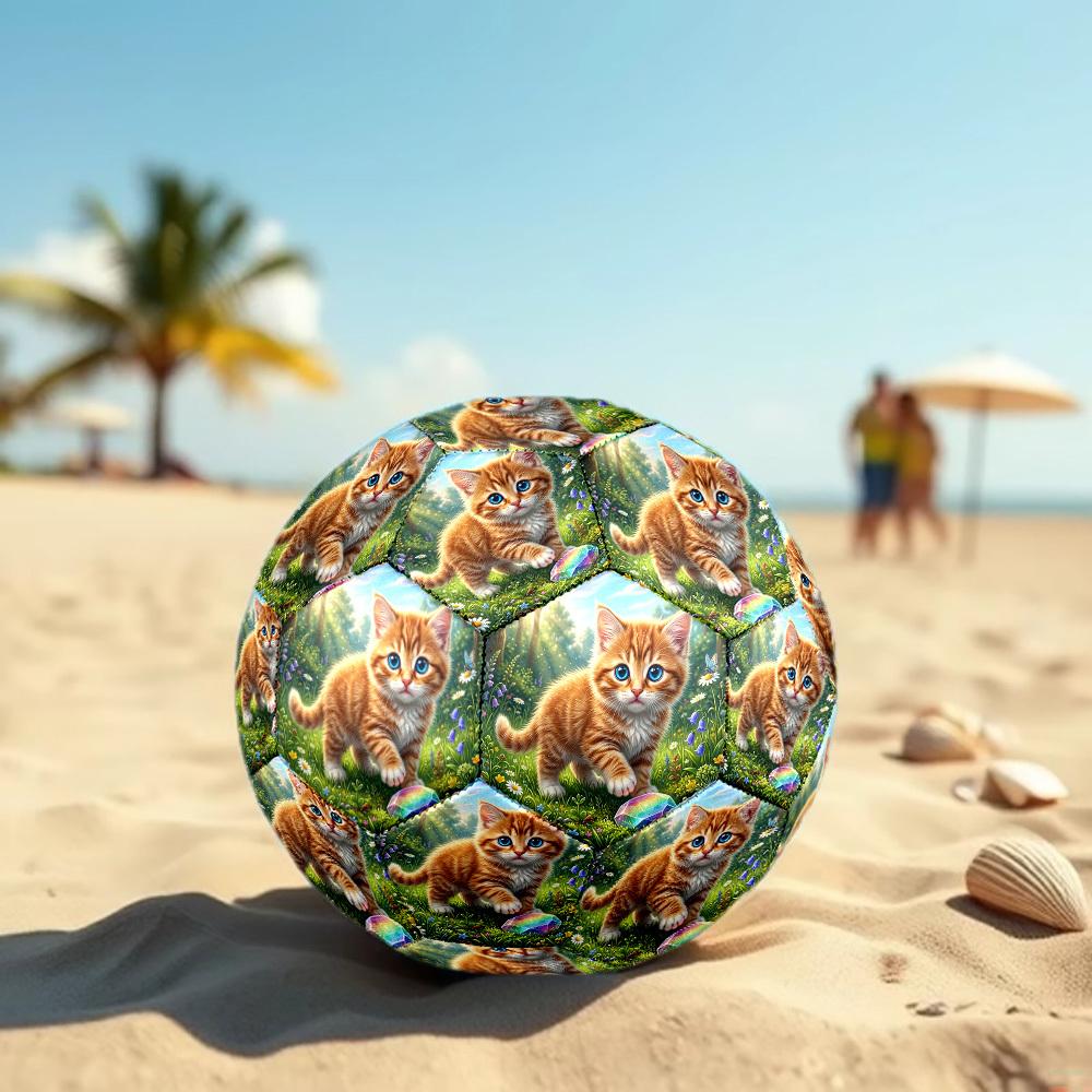 1pc Rainbow Kitten Forest Durable Size 5 Soccer Ball Professional Match Training Football Indoor &Outdoor Sports Ball p60111