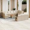 VidaXL Garden Lounge Set with Cushions 14 Pcs, Patio Sofas, Patio Furniture Set, Outdoor Furniture, Beige 3224805