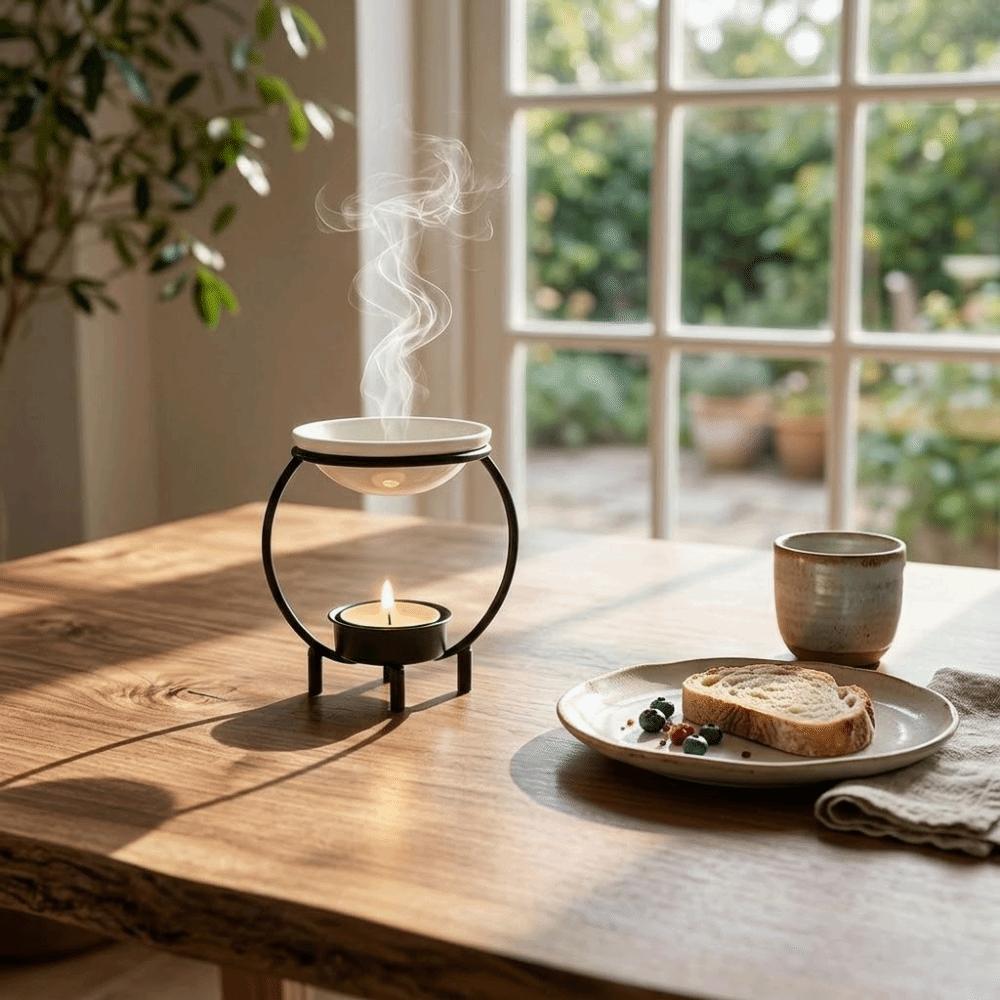 Iron Aromatherapy Candle Holder Portable Fragrance Burner Modern Aromatherapy Lamp  Yoga Practice