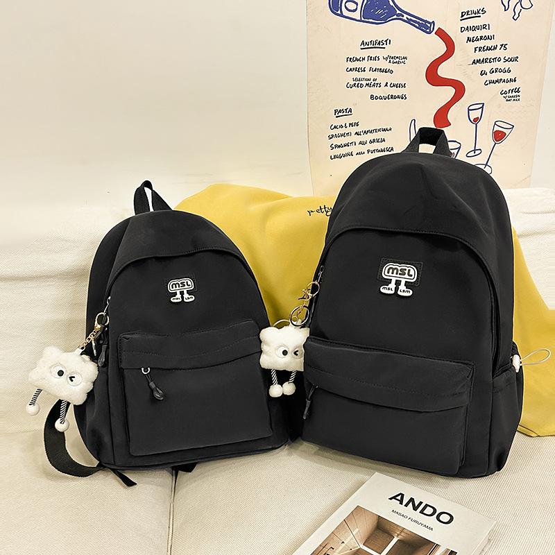 

Simple and versatile schoolbag, junior high school student, primary school student backpack, large-capacity high-value backpack, student schoolbag Small чёрный