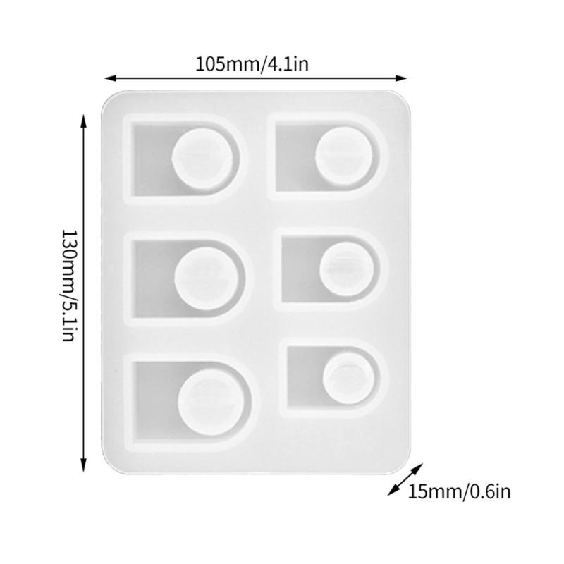 6 Cavities Silicone Rings Molds Silicone Jewelry Molds Resin Molds for Epoxy Resin Finger Rings Pendant Jewelry Making