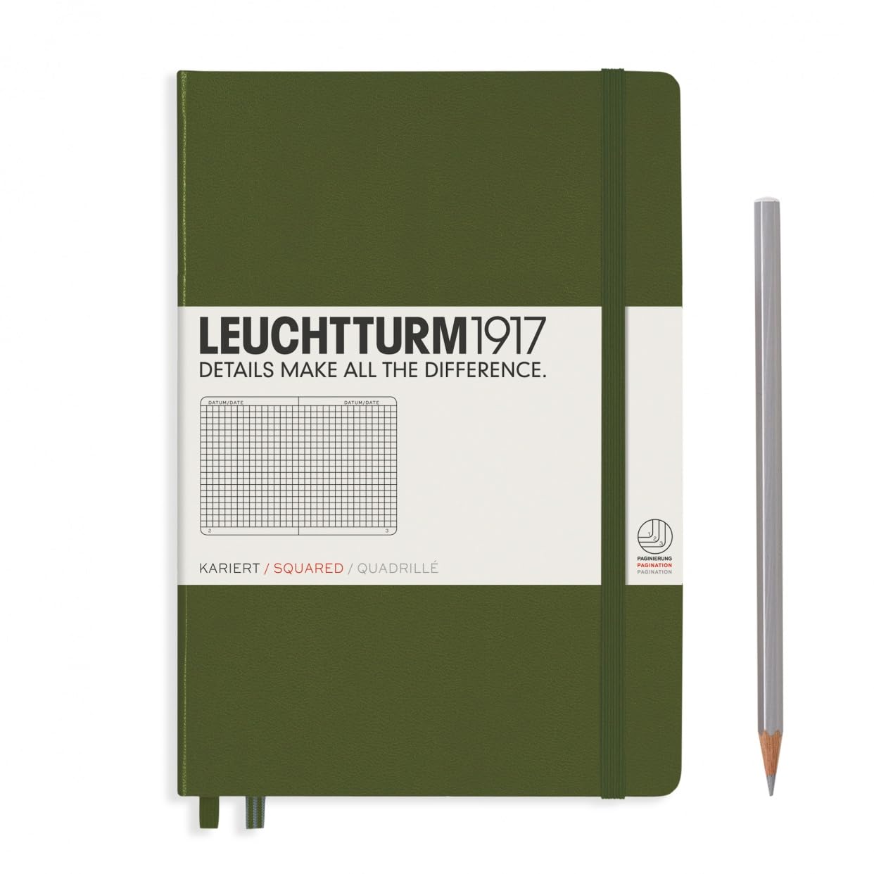 

Leuchtturm Note A5 Squared Army 348102
