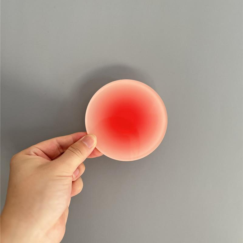 

Акриловая подставка круглая термостойкая держатель противоскользящий коврик для стола эстетичные подставки для кофе украшение дома подарок 9.8x9.8x0.5cm&Round красный