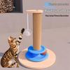 Vertical Sisal Cat Scratch-Resistant Post with Cat Teaser Toy for Self-Amusement and Boredom Relief