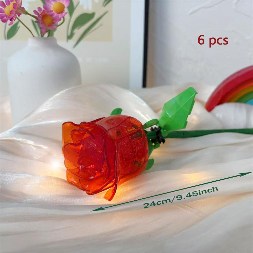KNEW BUILT 3D Flower Bouquet Building Blocks Mini Toy for Girls Plant Potted Assemble Brick DIY Decoration Holiday Gift
