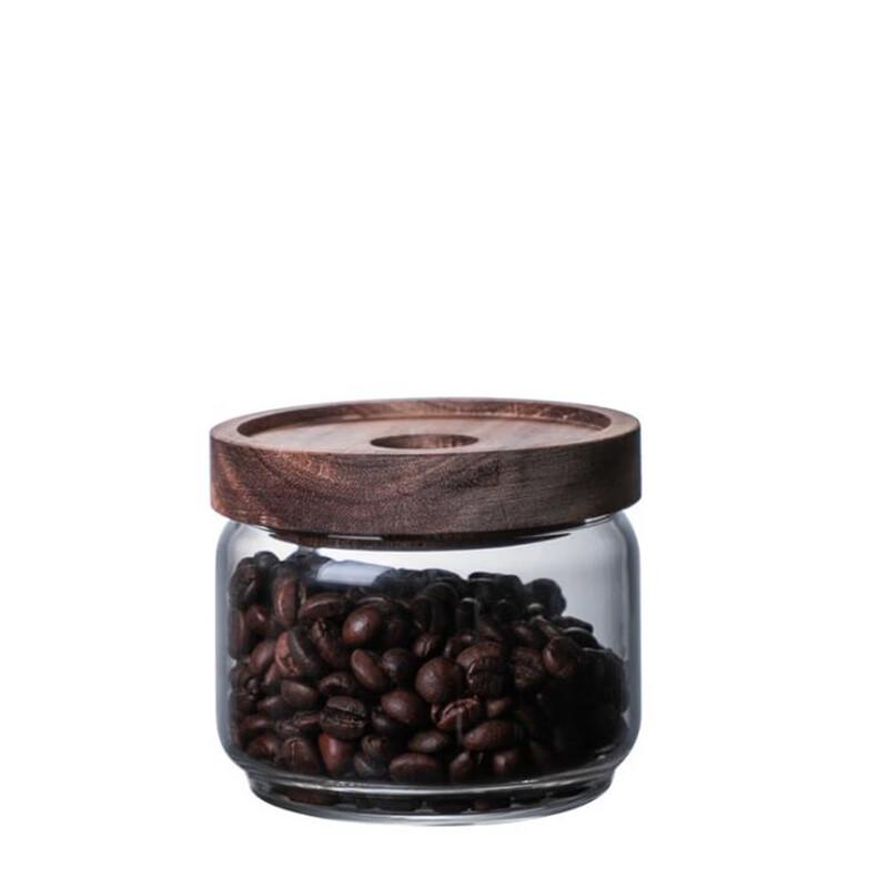 Wood Lid Glass Food Storage Jars