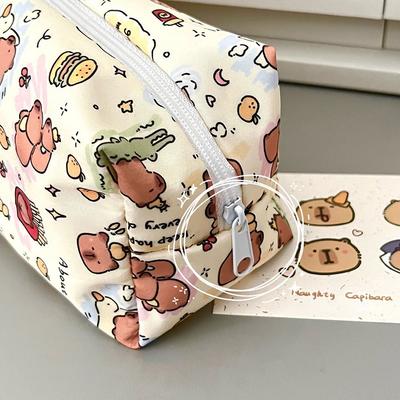Capybara Pencil Case Cute Large Capacity Stationery Bag Student Pencil Bag Cartoon Pencil Case