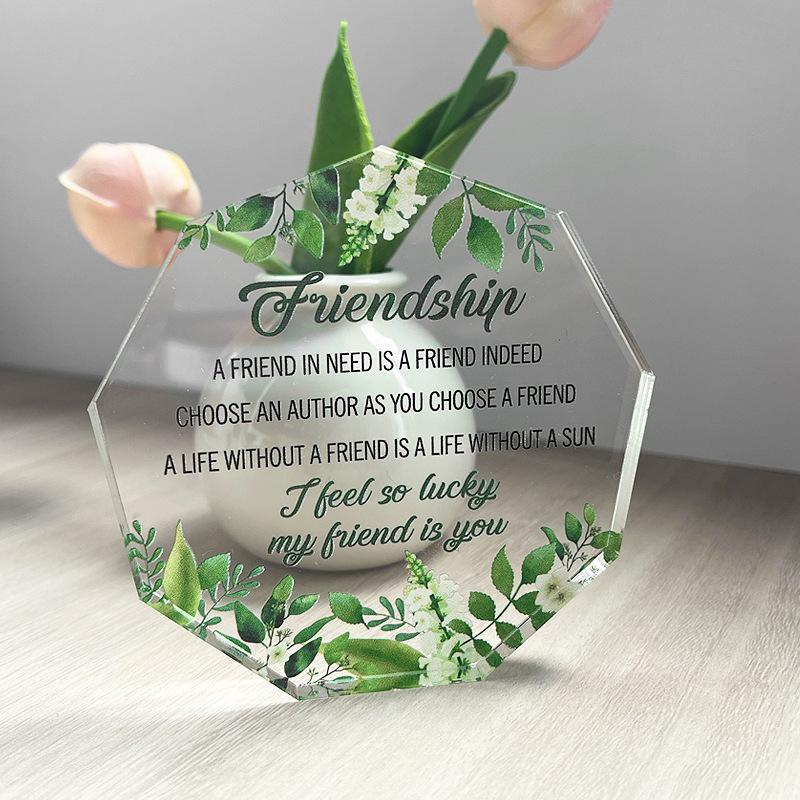 Friendship Souvenirs for Friends Home Decoration Transparent Acrylic Nineshaped Ornaments
