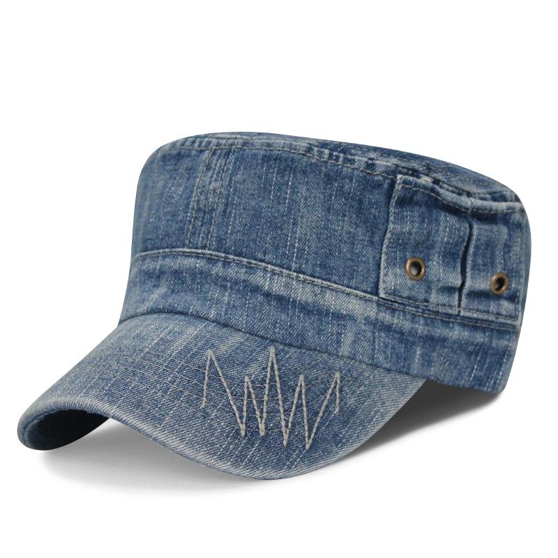 Hat Washed Do Old Denim Breathable Military Cap Outdoor Sunshade Flat Cap Leisure Duck Tongue Cap