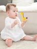 1Pcs Baby Teething Teether, Giraffe Shape Cartoon Baby Ring Teether, BPA-Free Silicone Chewing Charm, Baby Teething Teether