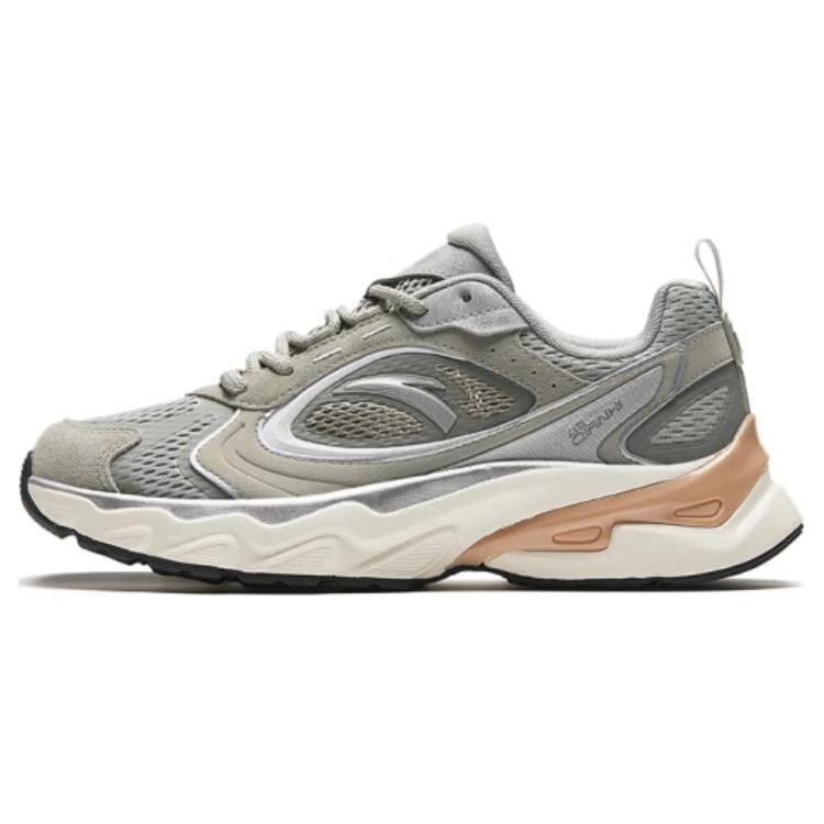 New Anta Millennium 7 Cushioning Wear Resistant Low Top Casual Shoes Women's Gray White 122428890-7
