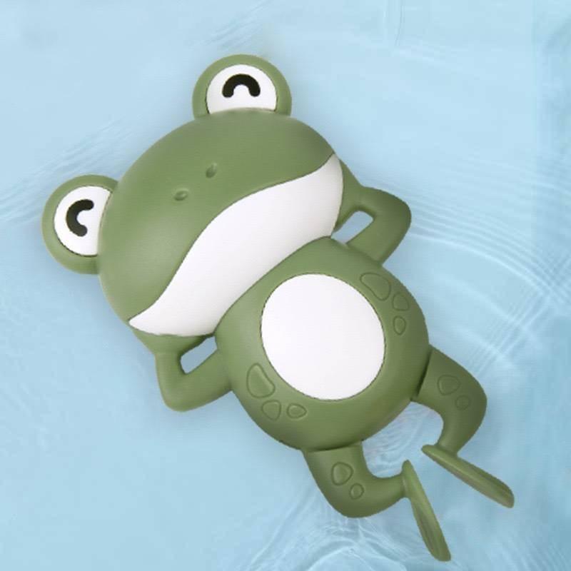 

Bathtub Toy Floating Cartoon Frog Clockwork Cute Summer Baby Bath Doll Gift темно-зеленого
