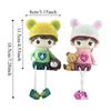 1Pair Boy and Girl Couple Dolls Decor Love Heart Cartoon Couples Figurines  Dollhouse