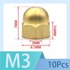 1-10Pcs Brass Acorn Nuts Copper Decorative Domed Cap Nuts for Covering Threads M3 - M20