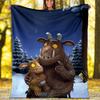 Coperta stampata a tema Il Gruffalò - Perfetta per divano, letto, viaggi e uso all'aperto | Lavabile in lavatrice, accogliente e resistente.