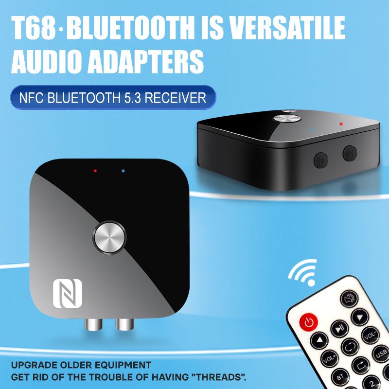 Bluetooth 5.3 NFC Audio Receiver: Wireless Adapter for Old Speakers & Amplifiers (3.5mm).