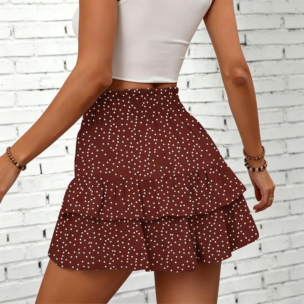 Women's Summer Fashionable Elastic Waist Floral Print Holiday Casual Shorts