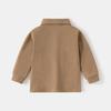 Baby Boys Girls Long Sleeve T-Shirt with Pointed Collar, Thickened Korean Top for Fall