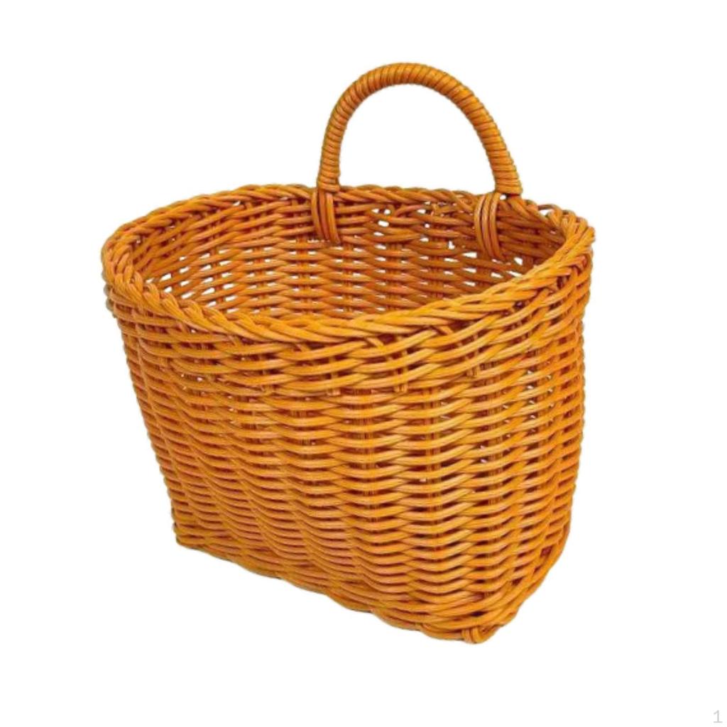Hanging Storage Basket Wall Mounted Kitchen Sturdy with Handle Flower Holder Multifunctional