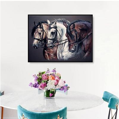 5D Diy Diamond Painting Cartoon Animals Horse Cross Stitch Set Full Diamond Embroidery Mosaic Art Picture of Rhinestones Decor Gift