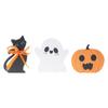 3PCS Spirit Pumpkin Cats Table Sign Wooden Ornaments Halloween Home Tabletop Decoration Festival Parties Supplies