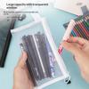 Mesh Pencil Pouches With Transparent Design And Durable Zipper Perfect For School Exams Office Daily Storage