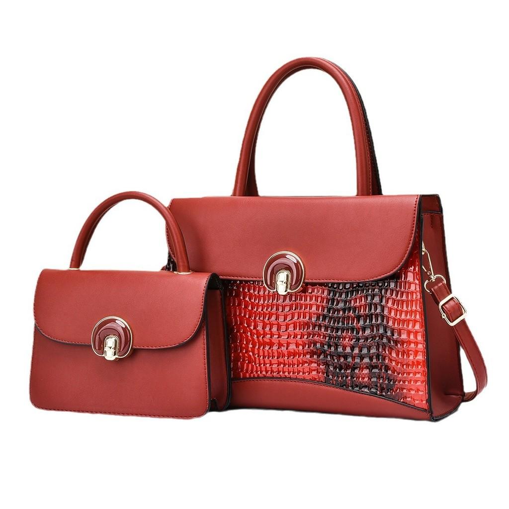 Mother Capacity Large And Child Package With Serpentine Print Design Daily For