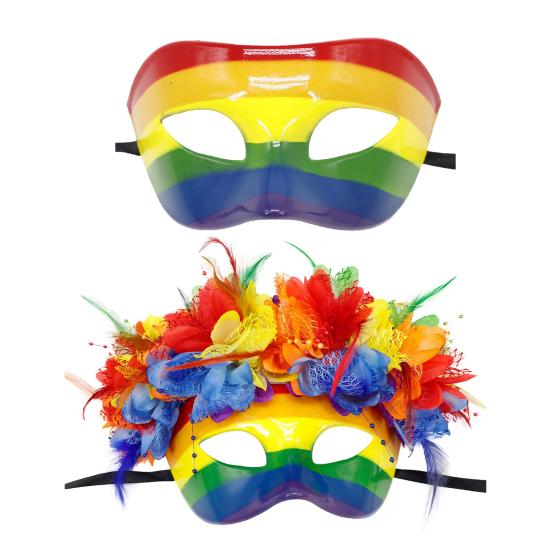 Splendida Maschera Costume di Carnevale Maschera di Mardi Gras per Uomini Donne, Colorata Arcobaleno Mascherata Veneziana Festa di Ballo, Carnevale, Cosplay di Halloween